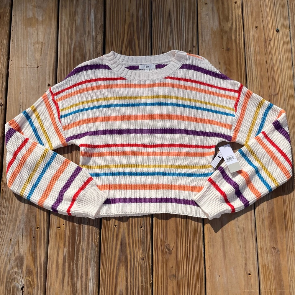 Nordstrom BP Multi Color Umbrella Long Sleeve Sweater Top